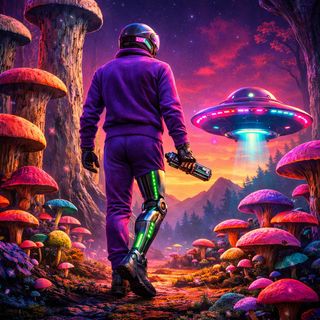 Cover image, cyborgKen, for the song One Step at a Time