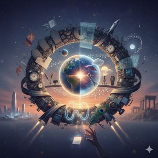 Cover image, historyFuture, for the song History of the Future