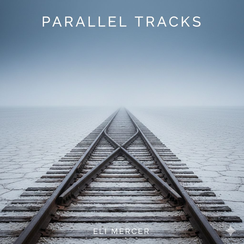 Cover image, paralleltracks, for the song Parallel Tracks Meet at the Cross