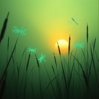 Cover image, dragonflies, for the song Here Be Dragonflies