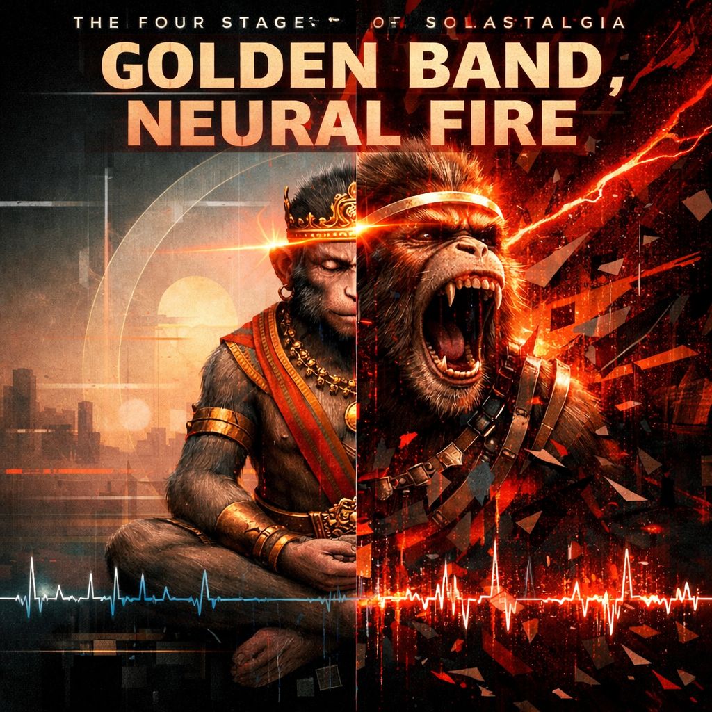 Cover image, sunWukong, for the song Golden Braid, Neural Fire