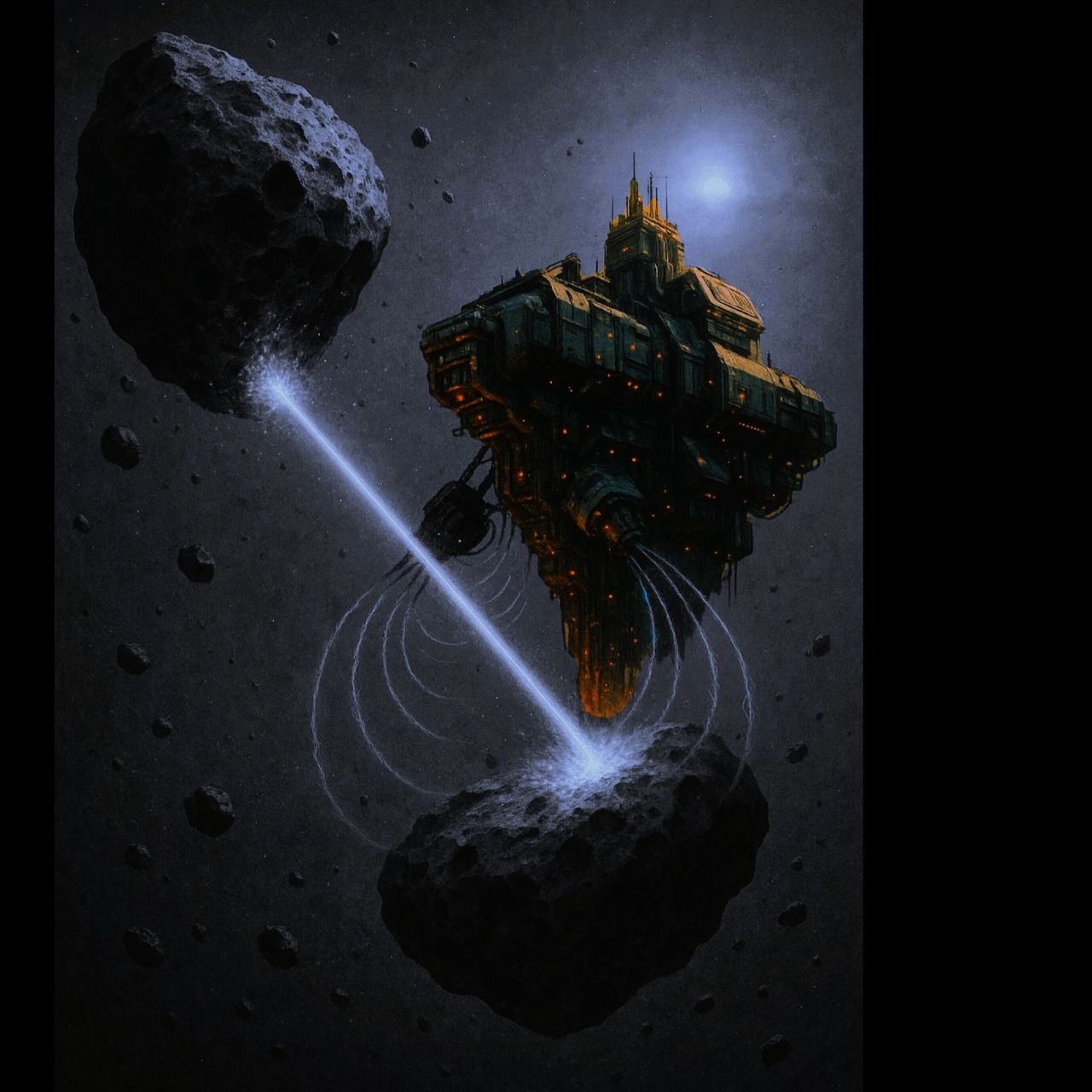 Cover image, oortCloudHarvester, for the song The Oort Cloud (is no Place for Humans)