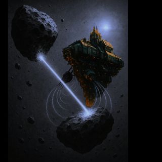 Cover image, oortCloudHarvester, for the song The Oort Cloud (is no Place for Humans)