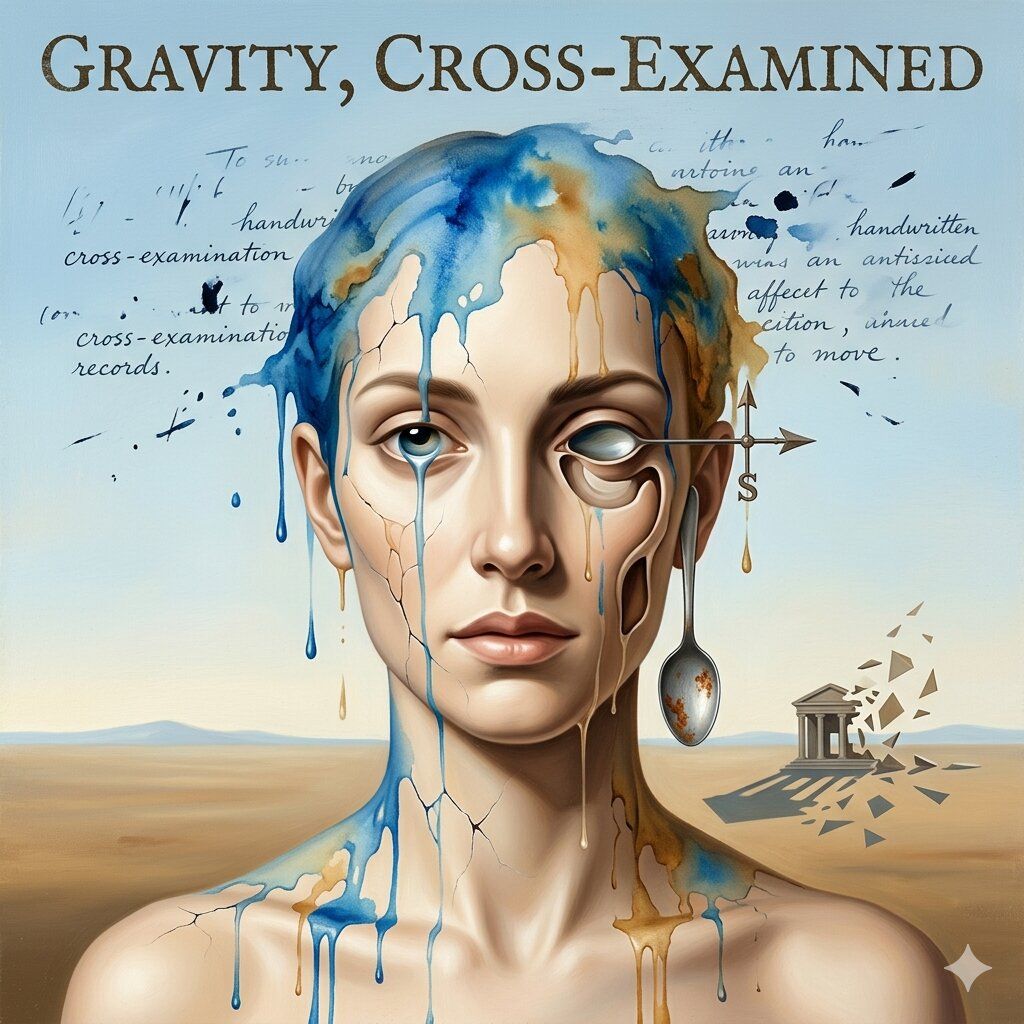 Cover image, gravitySurreal, for the song Gravity, Cross-Examined