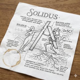 Cover image, solidusSketch, for the song Solidus