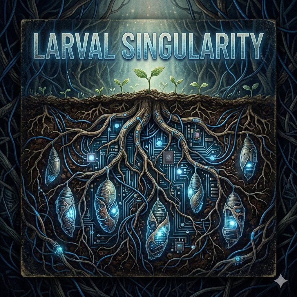 Cover image, larvalSingularity, for the song Larval Singularity