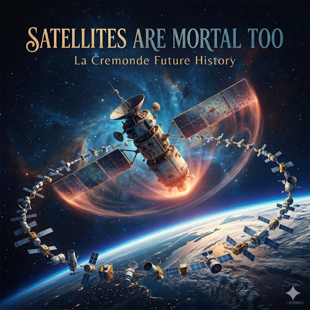 Cover image, satellitesMortalToo, for the song Satellites are Mortal Too