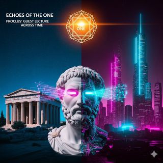 Cover image, proclusLecture, for the song Echoes of the One: Proclus' Guest Lecture Across Time
