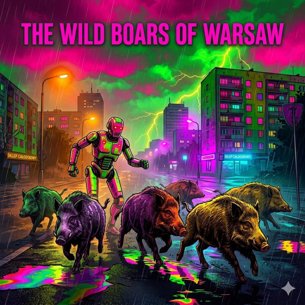 Cover image, wildBoarsWarsaw, for the song The Wild Board of Warsaw