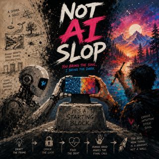 Cover image, notAIlslop, for the song Not AI Slop