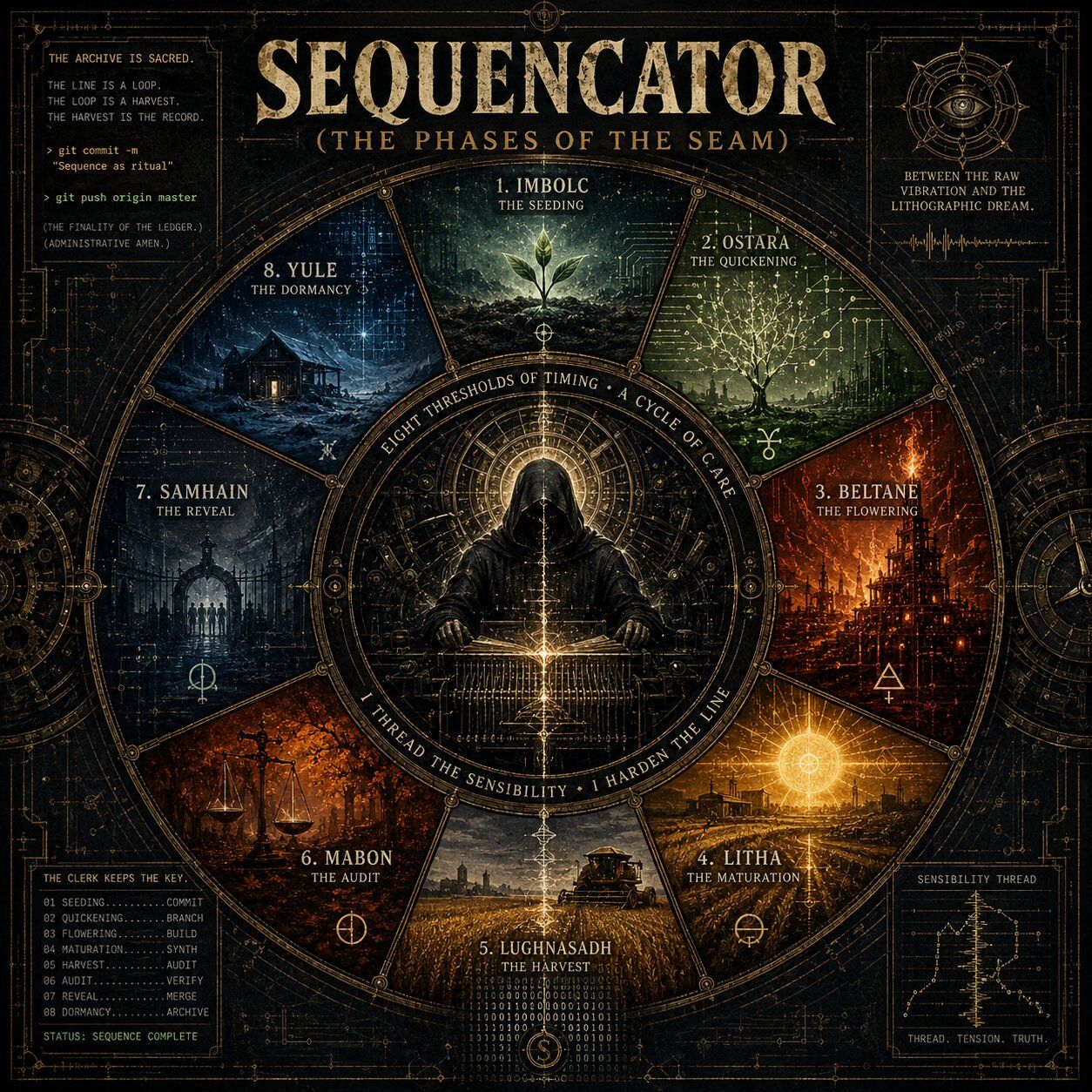 Cover image, sequencator, for the song Sequencator (the Phases of the Seam)