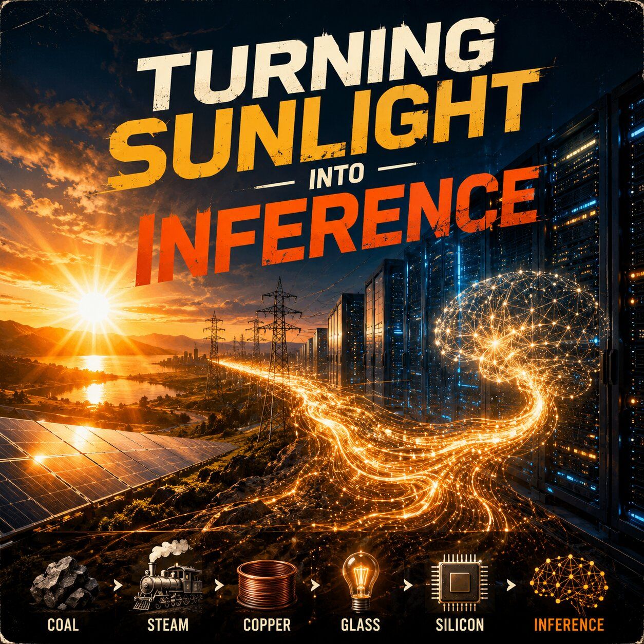 Cover image, turningSunlightIntoInference, for the song Turning Sunlight into Inference