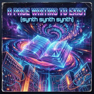 Cover image, synthSynthSynthMkIiAPageWaitingToExist, for the song A Page Waiting to Exist (synth synth synth)