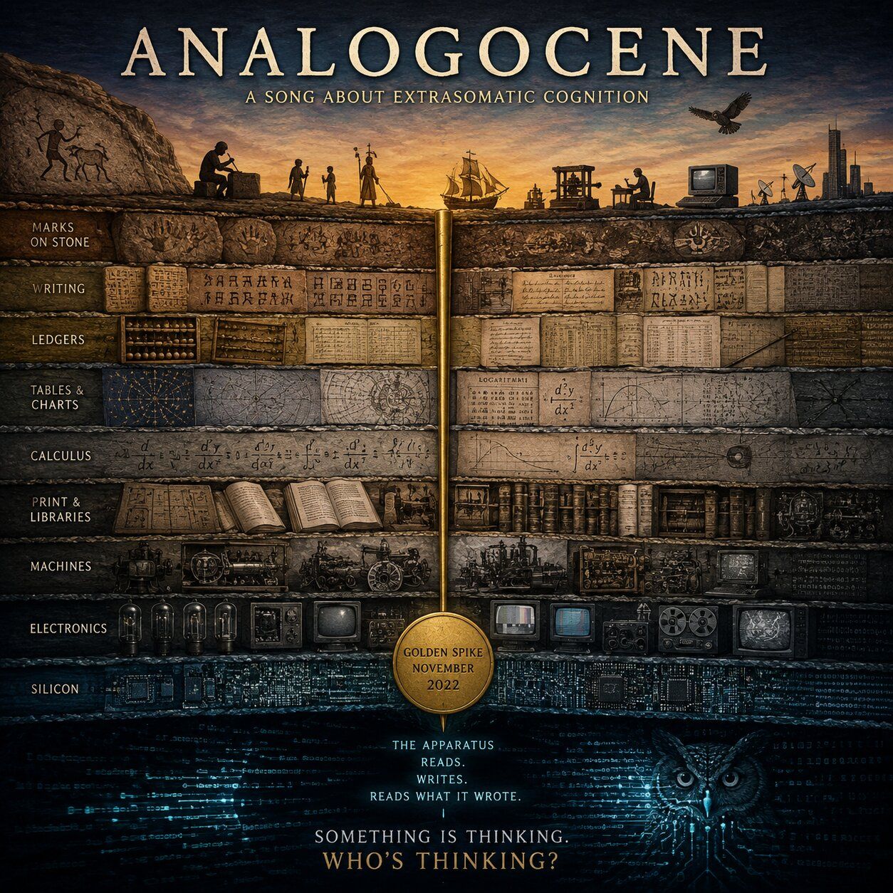 Cover image, analogocene, for the song Analogocene