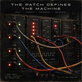 Cover image, thePatchDefinesTheMachine, for the song The Patch Defines the Machine